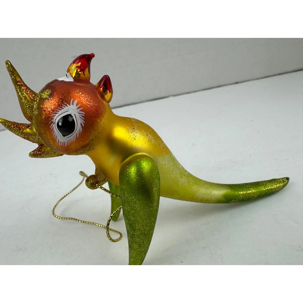 Vintage Blown Glass Parrot Bird Polly Slavic Treasures Christmas Ornament